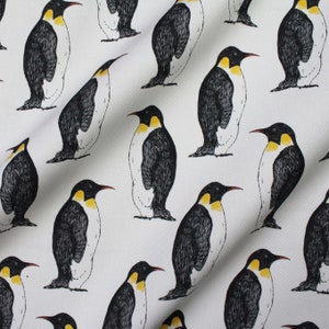 Penguin upholstery fabric by the metre.