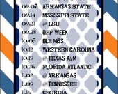 Items similar to Printable Auburn University Football Schedule on Etsy