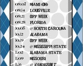 Items similar to Printable University of Kentucky Football Schedule on Etsy