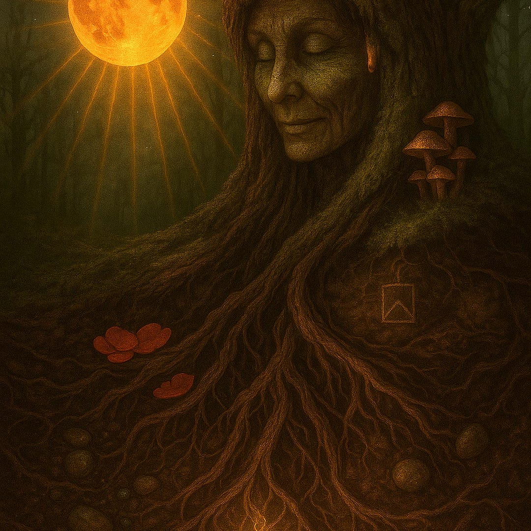 Earthstar Chakra • Mother Earth Guardian • Mystical Tree Spirit • Moony ...