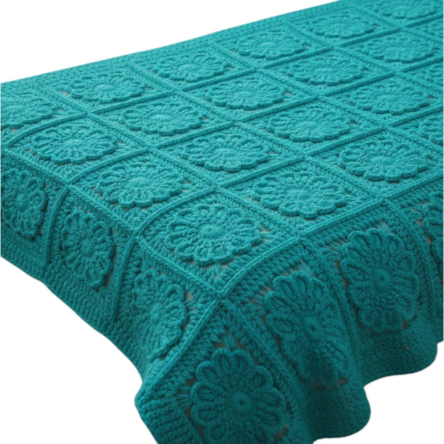 Crochet 3D Popcorn Flower Motif Blanket