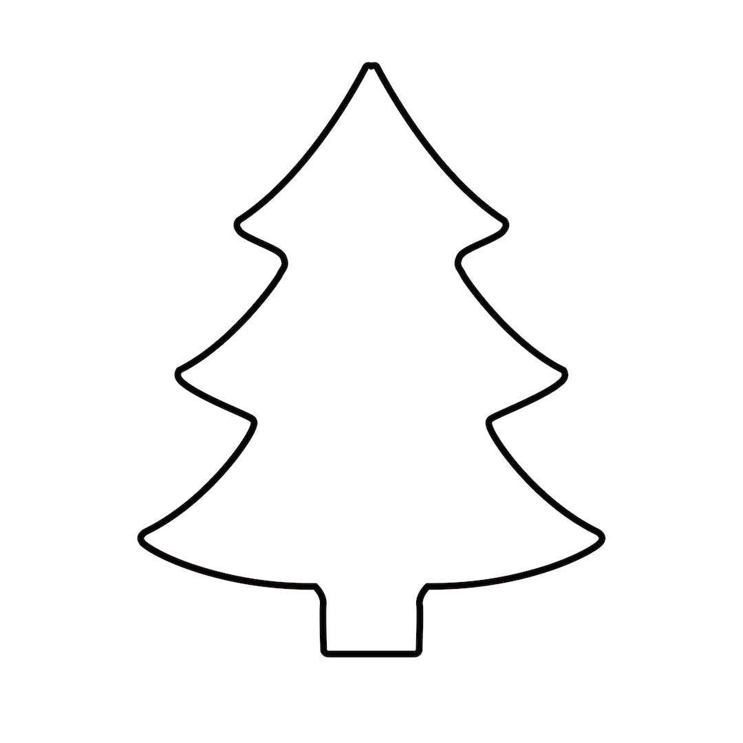 Problem Tree Visual Layout Christmas Tree Outline SVG PNG JPG Pine Tree Silhouette Vector Graphic ...
