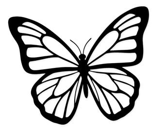 Papillon ailes ouvertes Svg Png : conception numérique prête à être découpée pour Cricut Silhouette