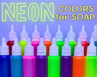 25 Neon Soap Pigments DYE, 25 Ultra Bright Water Based Colors. For Soapmaking