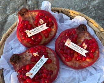 Sculptural Pomegranate Interior Candle | Natural Wax Art Object