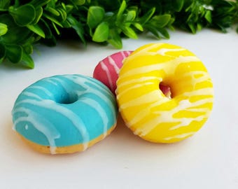 3D-siliconenvorm voor donut: voor kaarsen, zeep en gips. Flexibele mal. Eenvoudig uit de vorm te halen