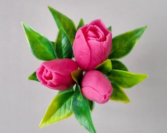 Tulip flower (S,M,L size) 3D mold Silicone Mold: Soap, Candle, Plaster Casting. Easy Demolding