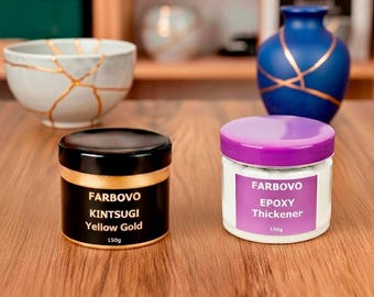 SET Kintsugi Colors en epoxyverdikkingsmiddel, pigment voor epoxyhars, reparatiekleurstof voor keramiek.