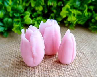 Tulips (S,M,L size) 3D mold Silicone Mold: Soap, Candle, Plaster Casting. Easy Demolding