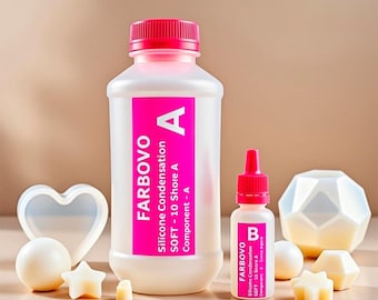 RTV-2 zachte, schimmelvormende condensatievloeistof siliconen 10 Shore + activator (A+B-component) 370 g / 12,5 oz