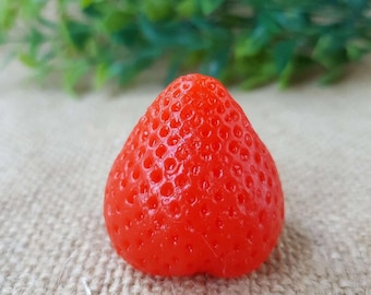 Big Strawberry 3D Silicone Mold: For Candles, Soap, Plaster Casting. Flexible mold. Easy Demolding
