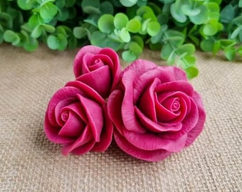 Rose Catherine (3 pcs SET) 3D Silicone Mold: Soap, Candle, Plaster Casting. Easy Demolding