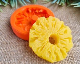 Siliconenmal ananasschijfje: zeep, kaars, gipsafgietsel