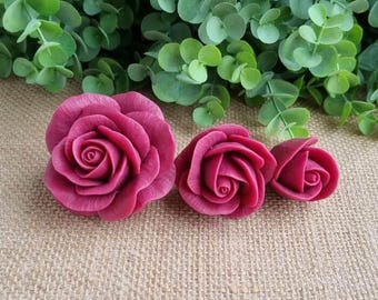 Rose Catherine (S,M,L size) 3D Silicone Mold: Soap, Candle, Plaster Casting. Easy Demolding