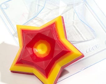 Plastic stervorm voor zeep, chocolade, gips, gips, jesmoniet, acryl, keraflott