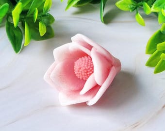 Magnolia liliiflora (S size) 3D mold Silicone Mold: Soap, Candle, Plaster Casting. Easy Demolding