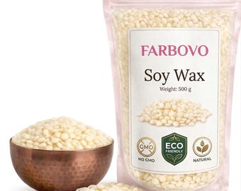 Natuurlijke sojawasvlokken - 100% biologische, milieuvriendelijke was voor het maken van kaarsen - Veganistische doe-het-zelfbenodigdheden