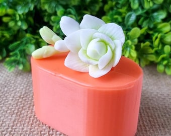 Freesia flower (M) 3D Silicone Mold: Soap, Candle, Plaster Casting. Easy Demolding
