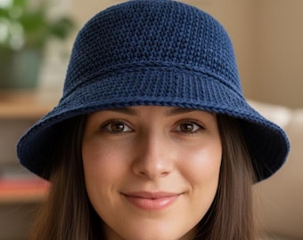 Crochet Sun Hat Pattern PDF | Raffia Summer Bucket Hat