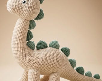 Crochet Dinosaur Amigurumi Pattern | Stuffed Animal PDF Tutorial (Instant Download)