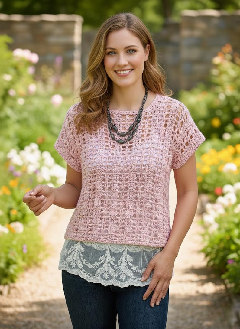 Oversized Crochet Lace Top Pattern Women s Summer Blouse PDF Pattern oversized-crochet-lace-top-pattern-women-s-summer-blouse-pdf-pattern