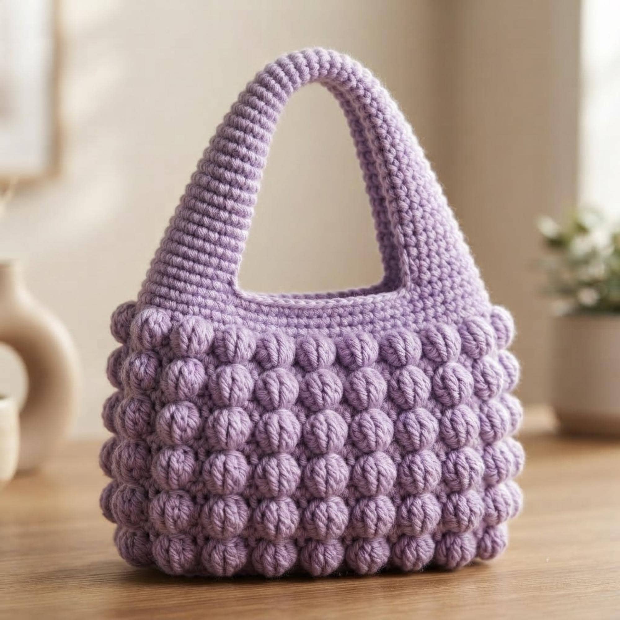 30 Crochet Purses and Bags To Make at Home: Fresh Patterns for Everyday Carryalls 28 Bubble Crochet Bag