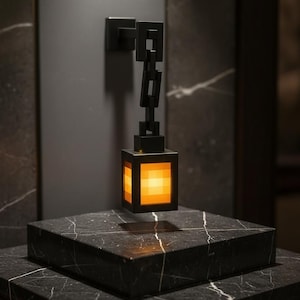 Lanterna LED Minecraft | Luminária Noturna Gamer Pixel com 16 Cores | Decoração para Quarto Gamer | Presente para Fã de Minecraft | Luz Ambiente USB
