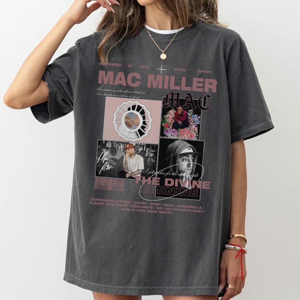 thumbnail image 2 of Mac Miller T-Shirt - Cotton Crewneck Tee, Music Fan Gift 2 of 13