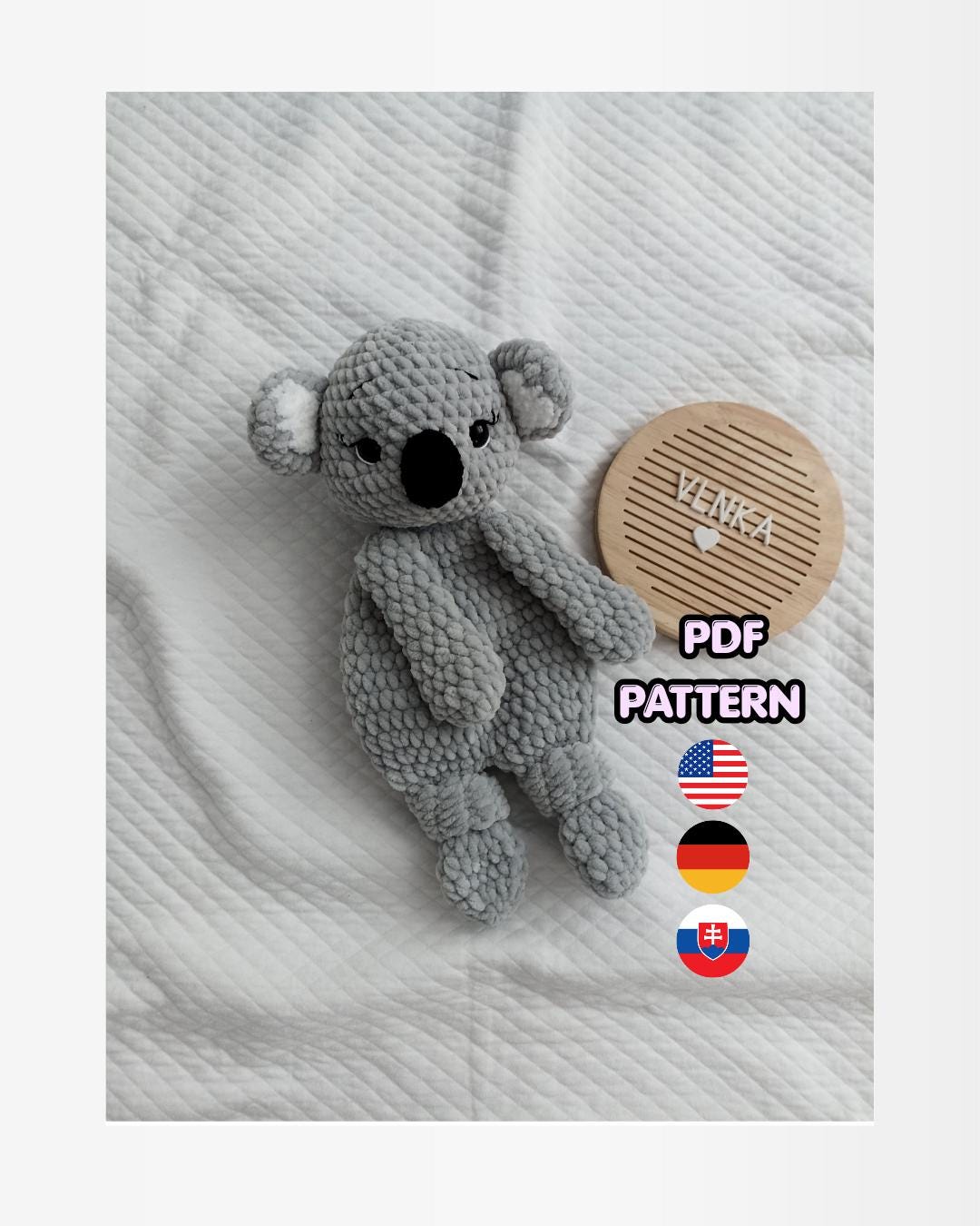 40 Koala Crochet Patterns for Amigurumi, Hats, Loveys, and Nursery Decor 27 Koala Lovey Crochet