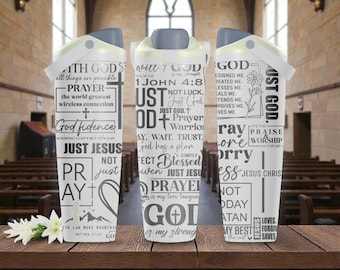 Engraved Faith Scripture Owala Sway Bottle – 30oz 40oz – Christian Prayer Design – Inspirational Gift
