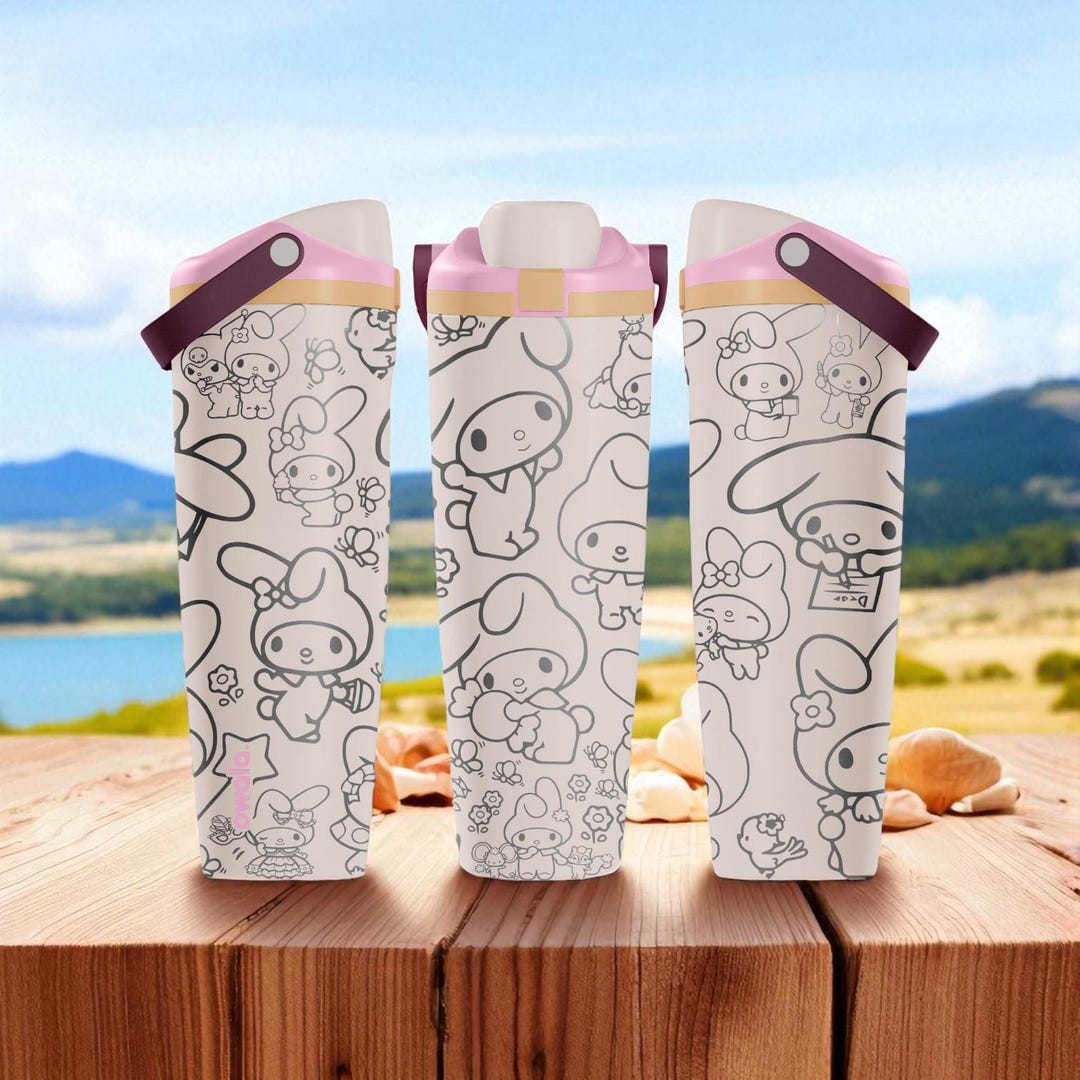 My Melody Engraved Tumbler – Owala Sway 30oz 40oz – Cute Bunny