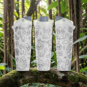 Owala SWAY Monkey Engraved Drinkware 30oz & 40oz Cute Design Eco-Friendly Gift