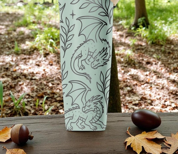 Engraved Dragon Owala Sway Bottle – 30oz 40oz – Eucalyptus Green