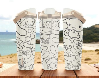 Söt kanin graverad Owala Sway-flaska – Kawaii Beach Vibes – 94 cl 114 cl lätt rostad