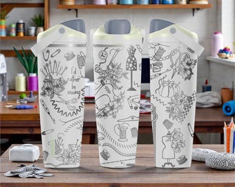 Engraved Sewing Owala Sway Bottle – 30oz 40oz – Seamstress Gift – Sewing Lover Water Bottle – Craft Room Accessory