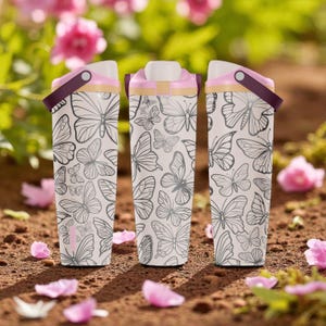 Butterfly Engraved Owala Sway Bottle – Elegant Wings Wrap – 30oz 40oz Stainless Steel