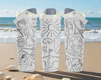 Engraved Vacation Owala Sway Bottle – 30oz 40oz – Beach Travel Water Bottle – Summer Getaway Gift