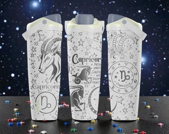 Gravierte Steinbock Owala Sway Flasche - 30oz 40oz - Sternzeichen Wasserflasche - Astrologie Geschenkidee