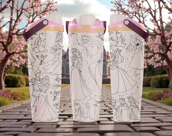 Enchanted Princess Owala Sway Bottle – 30oz 40oz – Fairy Tale Engraved Water Bottle – Magical Gift Idea