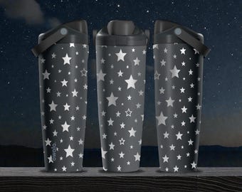 Engraved Starry Night Owala Sway Bottle – 30oz 40oz – Celestial Star Water Bottle – Night Sky Gift