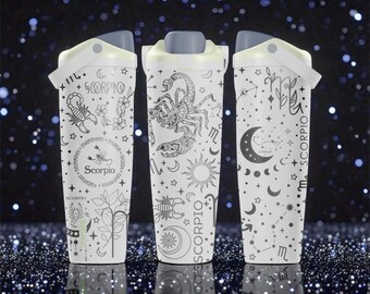 Engraved Scorpio Zodiac Owala Sway Bottle – 30oz 40oz – Astrology Water Bottle – Scorpio Gift Idea