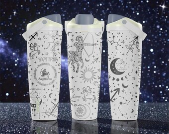 Gegraveerde Boogschutter Zodiac Owala Sway-fles – 30 oz 40 oz – astrologische waterfles – hemels cadeau-idee