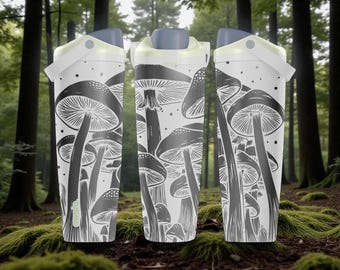 Graverade skogssvampar Owala Sway-flaska – 940 ml 114 ml – Naturvattenflaska – Gåvaidé från skogen ⸻