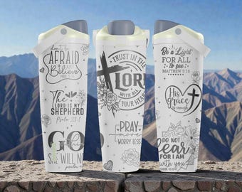 Engraved Christian Scripture Owala Sway Bottle – 30oz 40oz – Faith Inspired Water Bottle – Religious Gift for Women