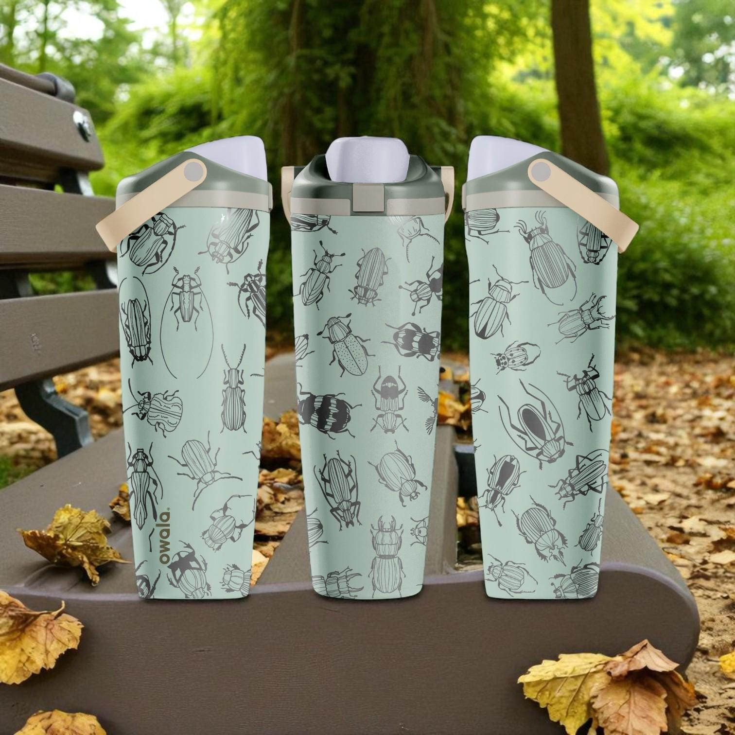 Bug Engraved Owala Sway Bottle – Creepy Crawlies Insect Wrap