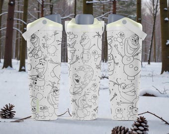 Botella Owala Sway con muñeco de nieve grabado (30 oz y 40 oz) - Regalo ideal para un día de nieve - Ideal para el invierno
