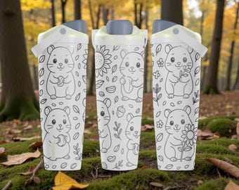 Engraved Hamster Owala FreeSip Bottle – 30oz 40oz – Cute Woodland Hamster Water Bottle – Animal Lover Gift
