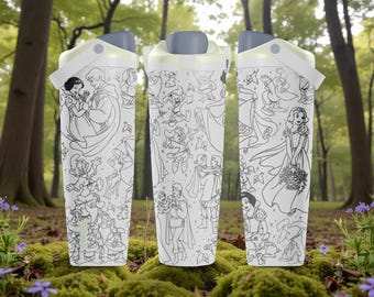 Enchanted Snow White Owala Sway Bottle – 30oz 40oz – Fairy Tale Engraved Water Bottle – Woodland Princess Gift