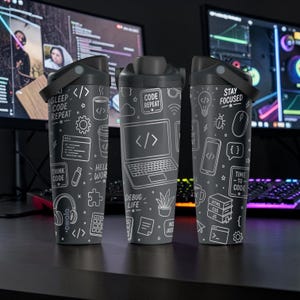 Engraved Coding Owala Bottle – Programmer FreeSip Tumbler – Developer Water Bottle – Computer Science Gift – Coding Life Cup