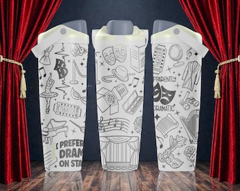 Engraved Theatre Owala Sway Bottle – 30oz 40oz – Drama & Musical Water Bottle – Stage Performer Gift Idea